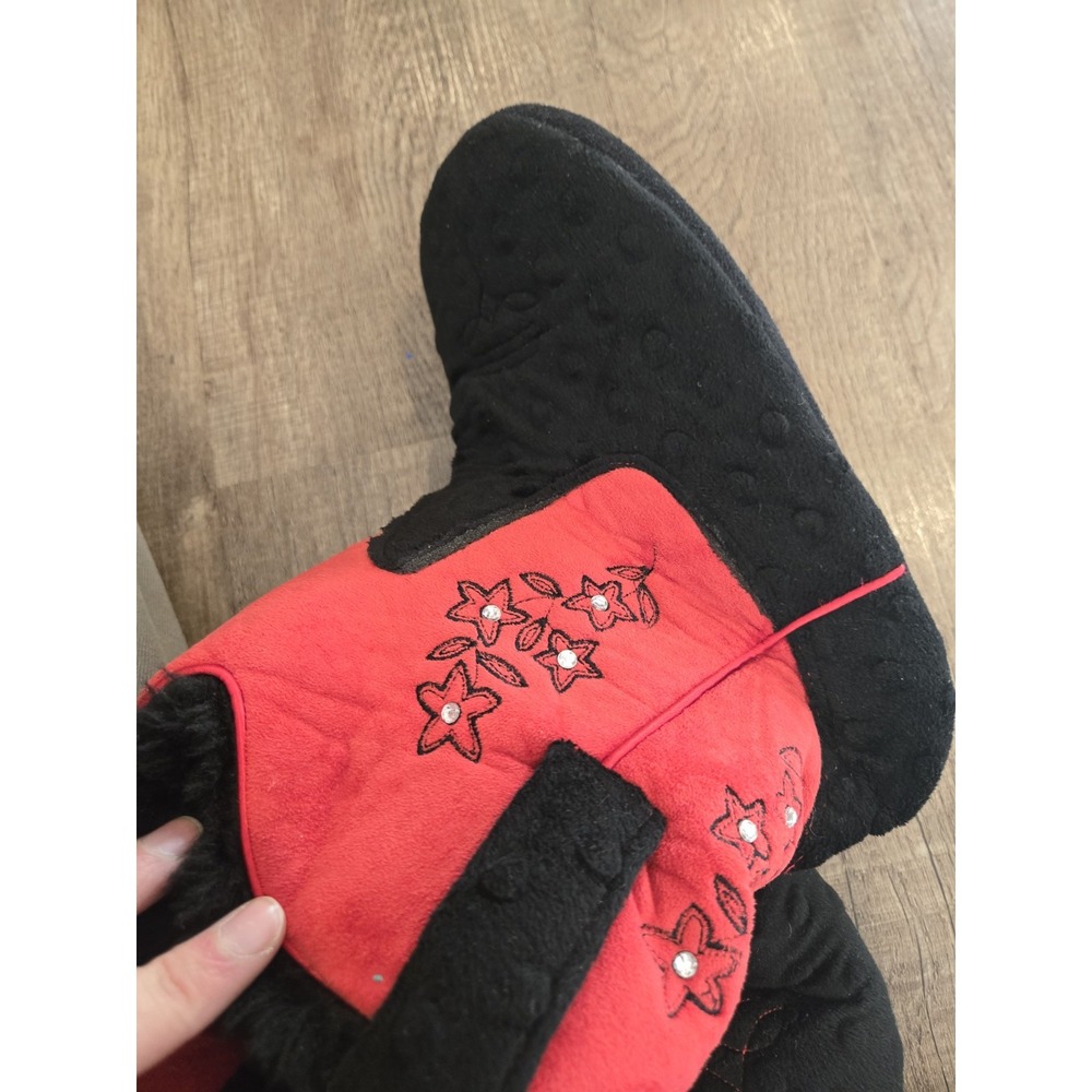 DBL Barrel cowboy‎ boot slipper red/black  Womens Size M 6-7 - Picture 6 of 6